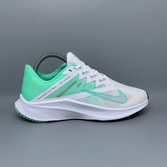 Nike Quest 3 White Green‎ Running Shoes CD0232-111 Women's Sz 8.5 - Picture 5 of 10